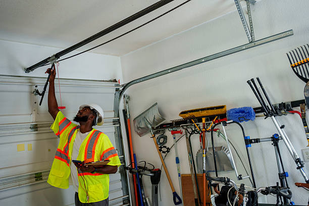 Professional Garage Door Spring Repair technician working in Meyersdale, PA
